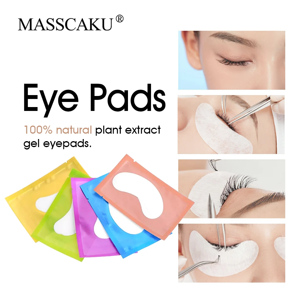 MASSCAKU Under Eye Pads Eyes Patches Tip Stickers U Shape Eyelash Extension Beauty Salon Mat Gel Sanitary Lashes pad Supplies