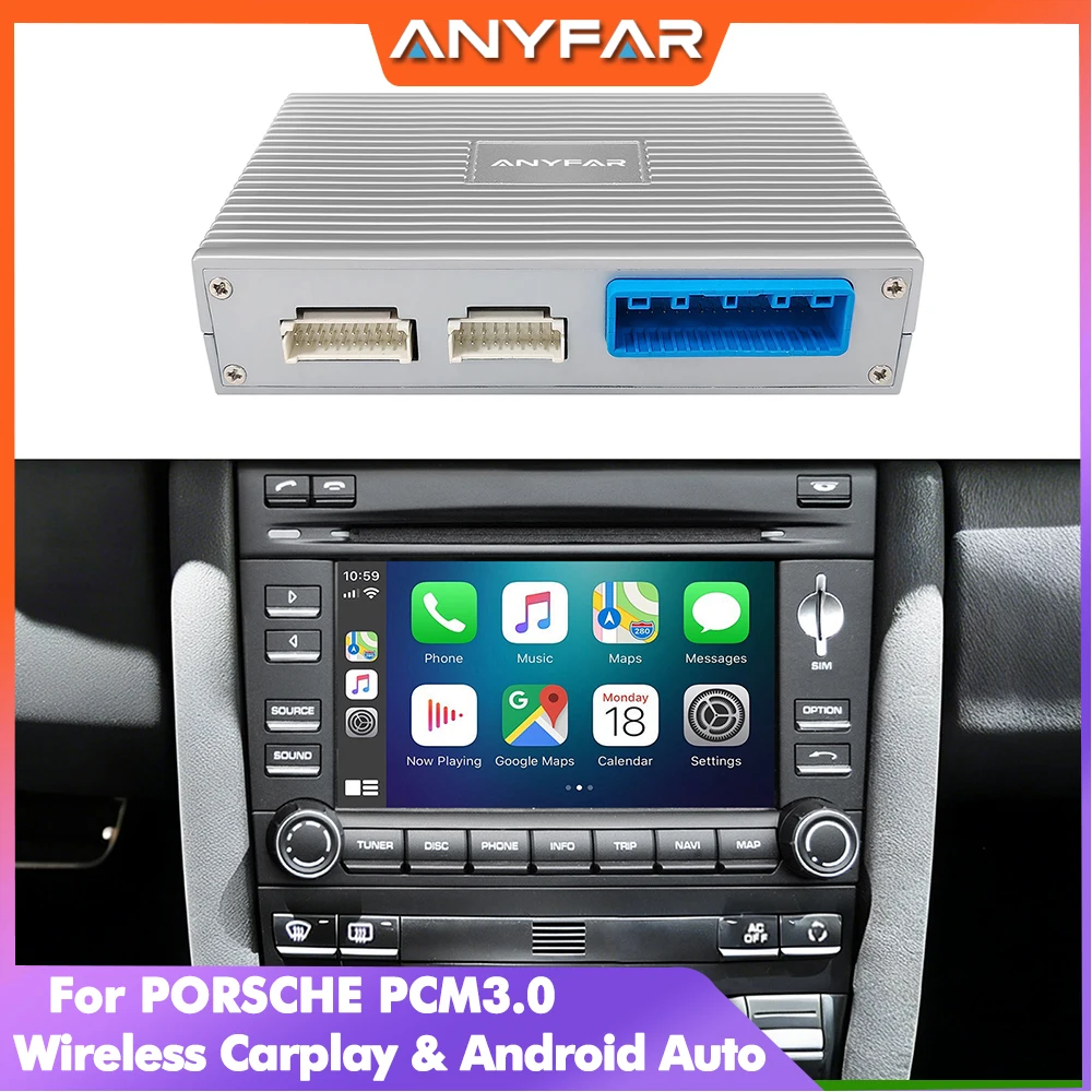 Kabelloses CarPlay Android Auto Nachrüstkit Decoder-Box für Porsche PCM3.0 Cayenne Cayman Boxster Panamera