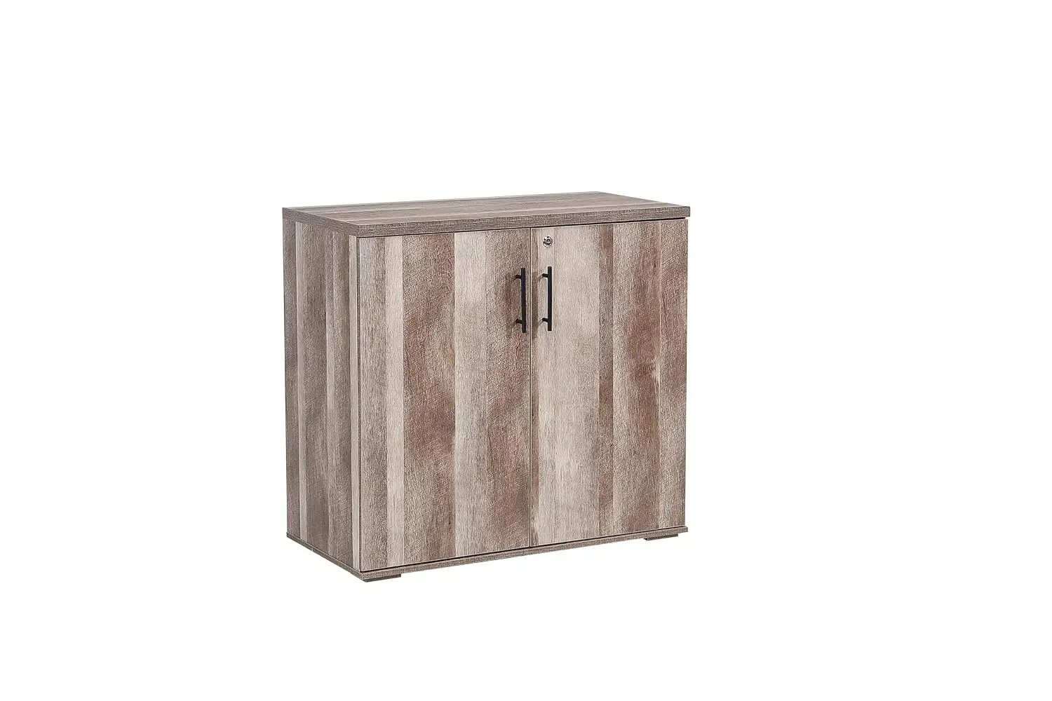 Farmhouse Oak Storage Cabinet 2-Door Lockable Office Filing Cabinet, Customized