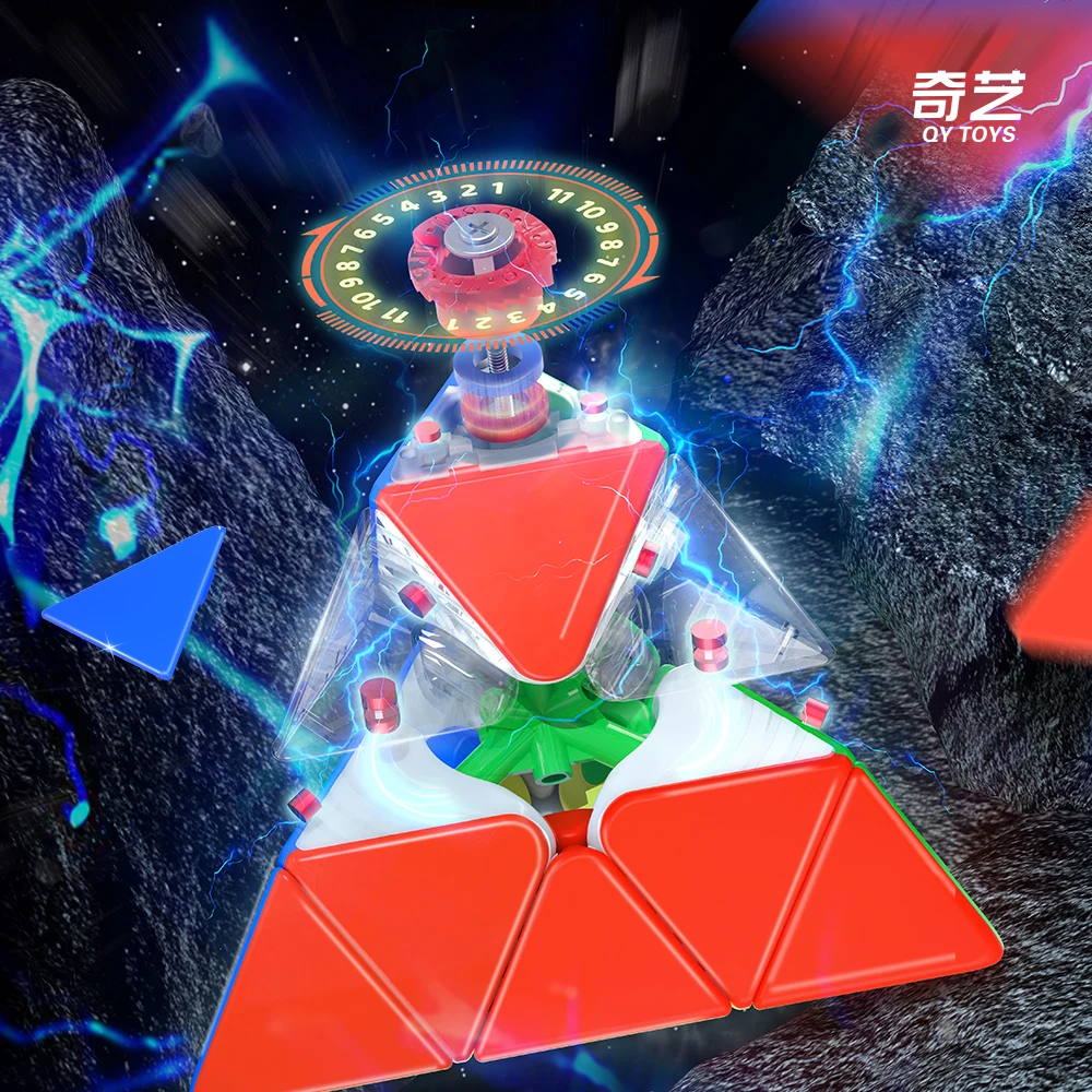 [JudyCube] QIYI M Pro Pyaraminx pioneiro UV Cubo Mágico Magnético Brinquedos Fidget Qiyi Pyraminx Flagship Cubo Mágico Quebra-cabeça
