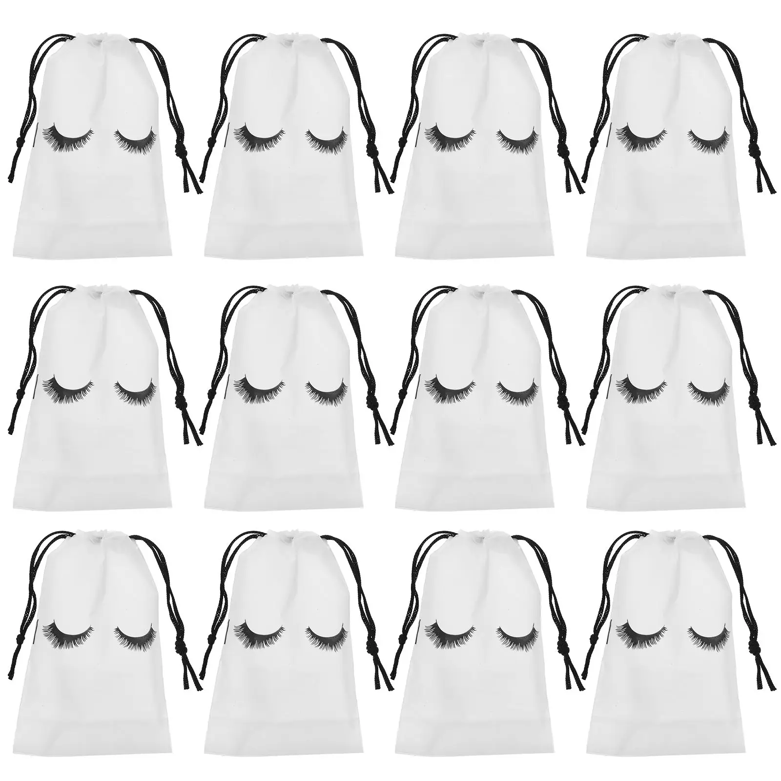 

50 Pcs Makeup ganizer Bag Waterproof Drawstring Toiletry Travel Cosmetic Storage Eyelash Personal Care Port Portable