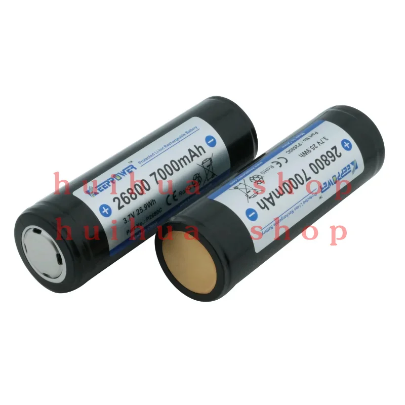 Keeppower P2680C 7000mAh Protected Li-ion Rechargeable 26800 Battery for Flashlight