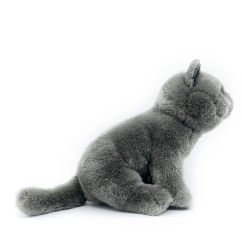 Realistic British Shorthair Cat High Fidelity Cute Plushie Felinae Plush Toys Lifelike Animals Simulation Stuffed Doll Kawai Toy