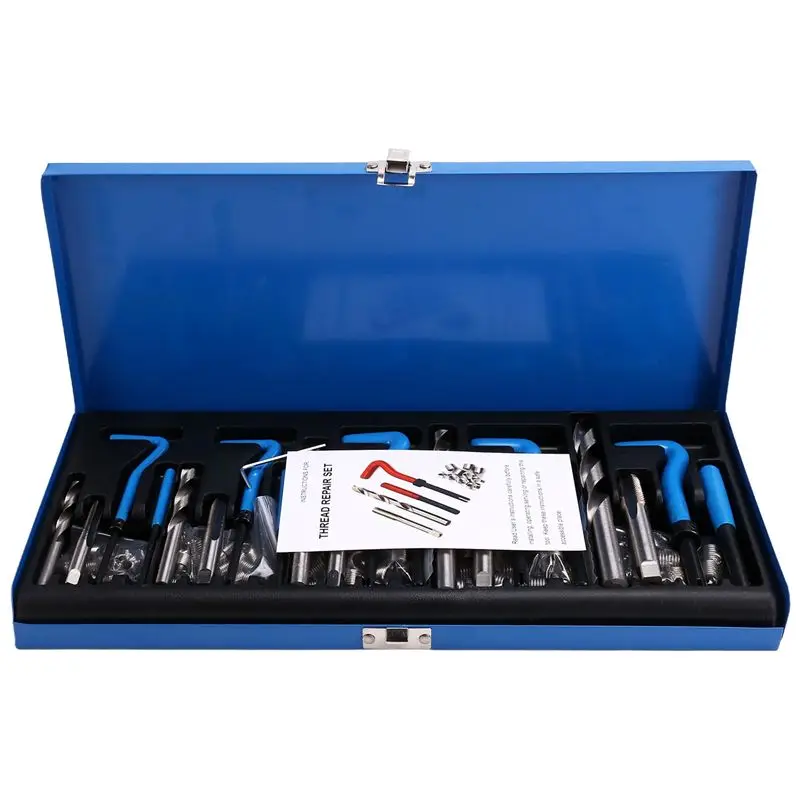 [NEWA64Z!】 131PC SAE Thread Repair Kit HSS Drill Helicoil Kit Standard, 1/4Inch 5/16Inch 3/8Inch 7/16Inch 1/2Inch