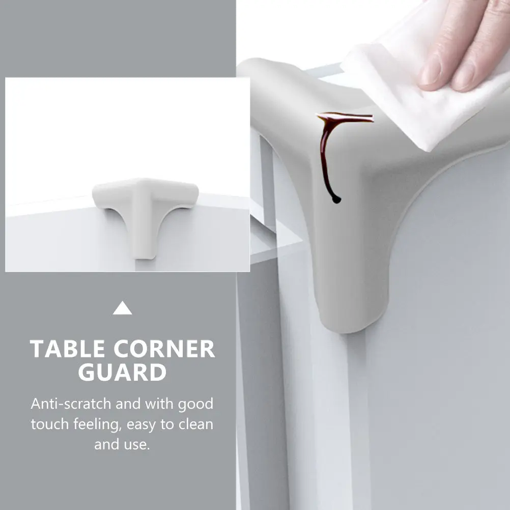 

4Pcs Silicone Corner Guards for Table Desk Kitchen Cabinet Wall Safety Edge Protectors Anti-Scratch Smooth Easy Clean Kid Safe