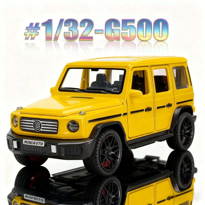 

1:32 G500 внедорожник из сплава, миниатюрная модель автомобиля, литая под давлением металлическая шкала, модель автомобиля, звук и свет, детский игрушечный автомобиль на день рождения, транспортные средства