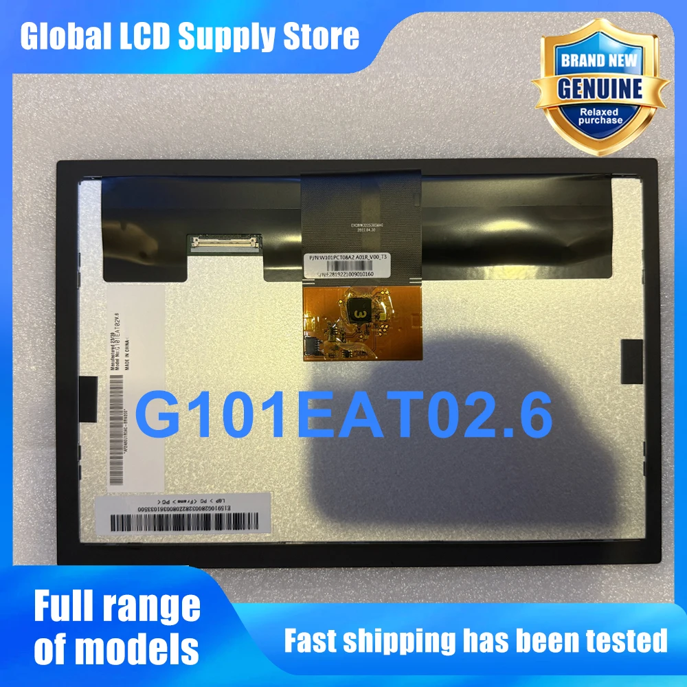 G101EAT02.6 10.1 Inch 1280*800 LCD Screen Display Panel Replacement for Tablet PC Laptop LCD Screen Display Panel