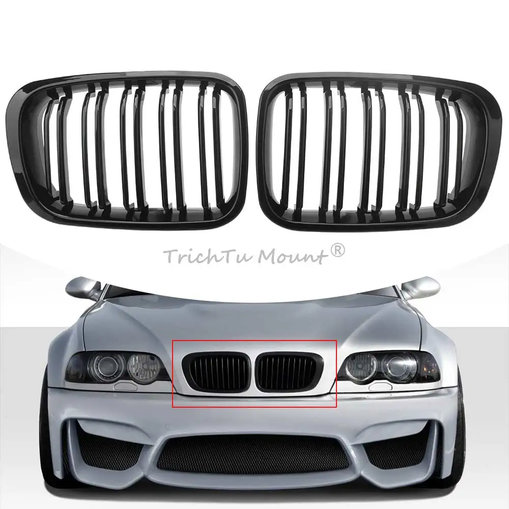 

For BMW E46 4 1998-2001Door Wagon/Touring Sedan/Saloon(320i 323i 325i 328i 330i) Pre-facelift Front Grill Grille Car Accessories