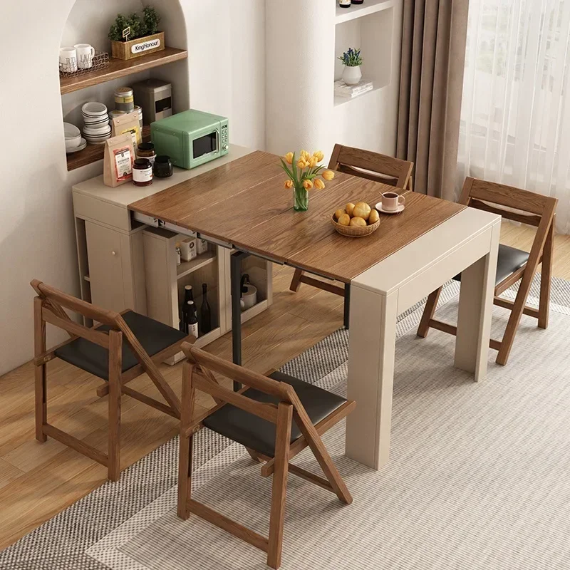 Modern Dinning Tables Multi-functional Extendable Tables Folding Wood Dining Table