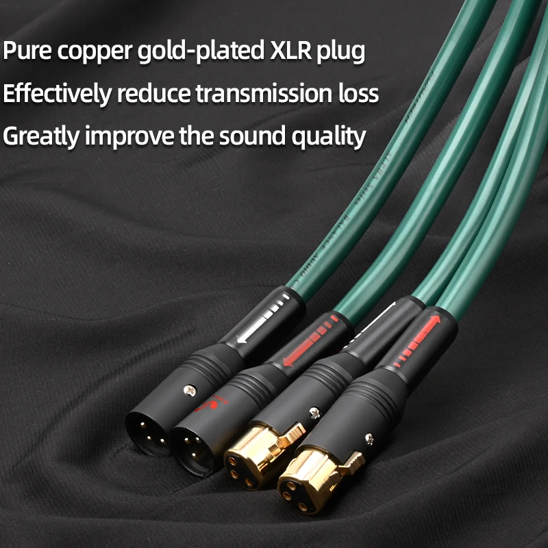 ATAUDIO HiFi XLR Cable High Quality for Amplifier 2-core with Shielding Hi-end 2XLR Balanced Cable Male to Male Audio Wire