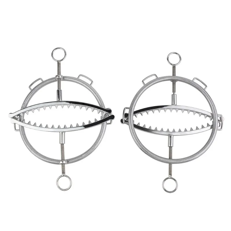 Leather women's breast clip SM metal breast clip stimulates pain and pleasure, dual regulation wearable adult sex toy