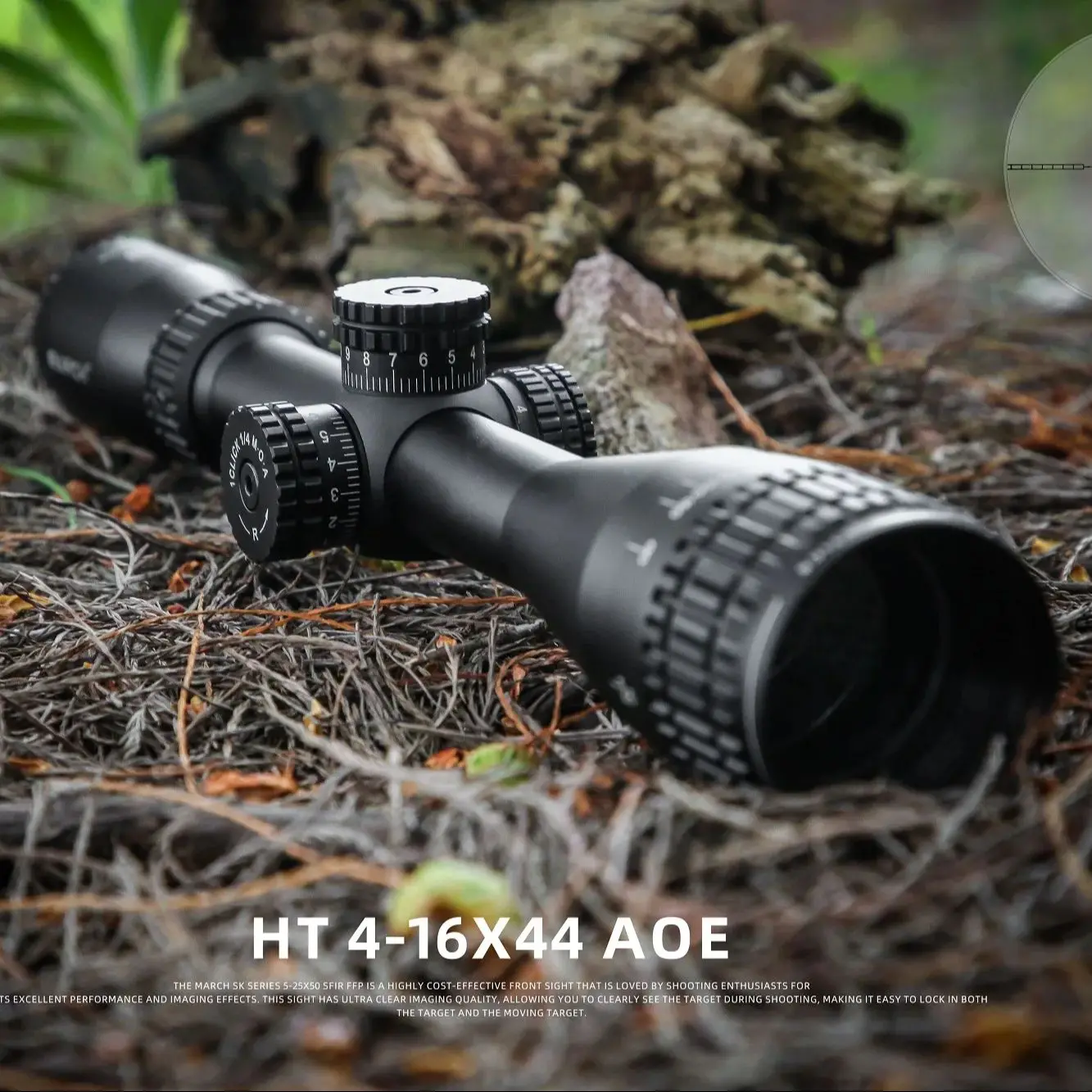 

MARCH Optic Sight HT4-16X44AOE Tactical Riflescope Green Red Illuminated Turret Reset Lock Airsoft Hunting Scopes Rifle Scope