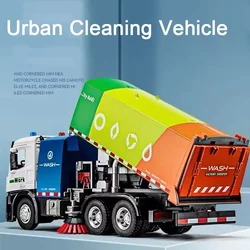 Simulated Alloy Diecast Car Model Toy Sprinkler Sweeper Engineering Sanitation Cars Model Decoration Children Birthday Toys Gift