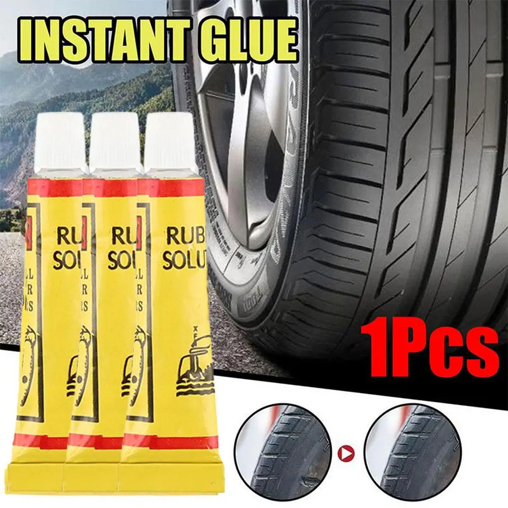 Universal Tire Patch Glue, Yellow Rubber Adhesive for Car Motorcycle Inner Tube Puncture Fix, Portable RUniversalepair Accessory