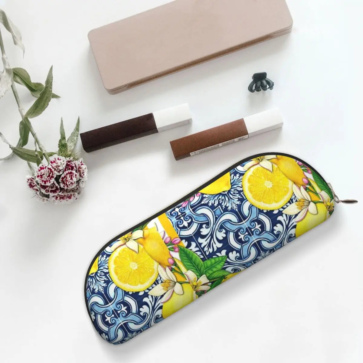 

Лимонный стиль Сорренто, подушка для плитки, пенал для хранения, канцелярские принадлежности, большая коробка для ручек, сумка для карандашей Studen