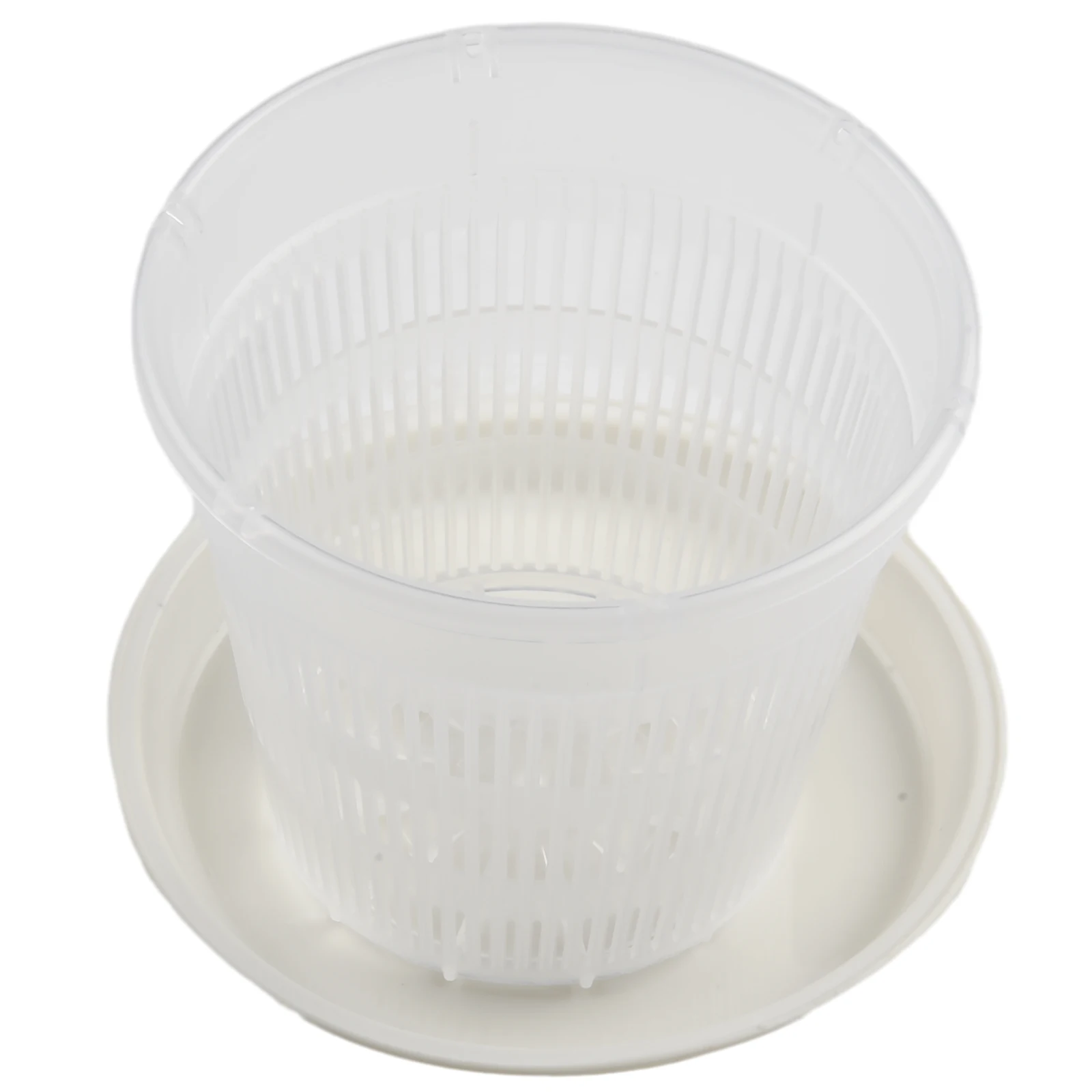 Clear Plastic Orchid Pot with Stomata-Based Hole Placement to Support Root Orientation Aeration and Drainage Functions