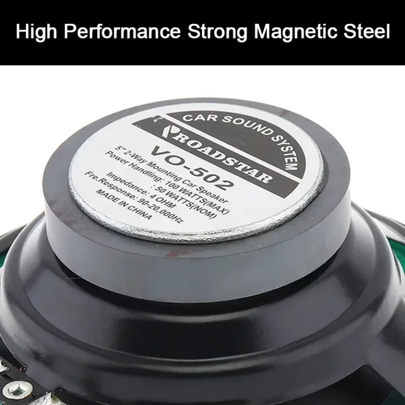 4/5/6 Inch Car Speakers 100/160W HiFi Coaxial Subwoofer Universal Automotive Audio Music Full Range Frequency Car Stereo Speaker
