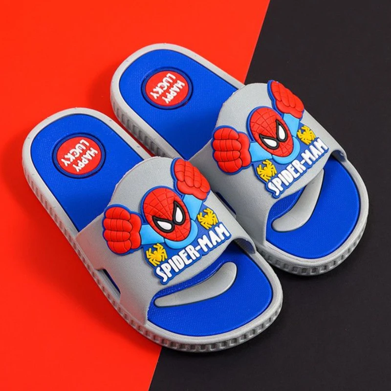 Disney Children\'s Slippers Cartoon Spiderman Boys\' Summer Home Shoes  Boys Sandals Waterproof Anti-slip Kids Garden Shoes