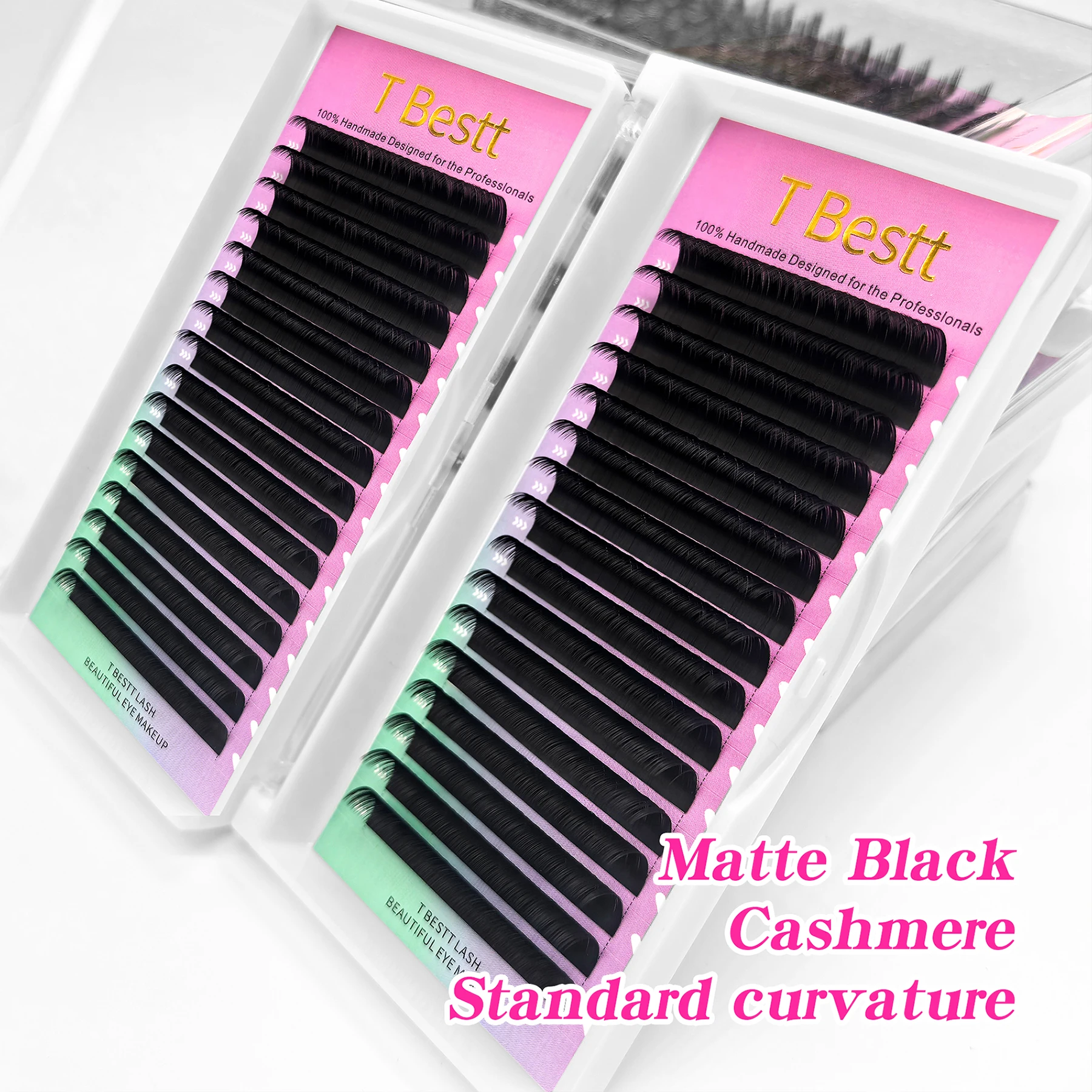 Tbestt Classic Eyelash Extension Individual Silk Eyelash Premium Matte Black Volume Eyelash Extension Classic Lashes