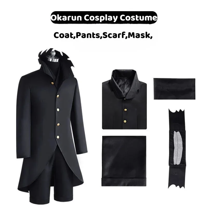 Anime Dandadan Ken Takakura Okarun Cosplay Costume Mask Uniform Glasses Momo Ayase Halloween Party for Women Men Costume
