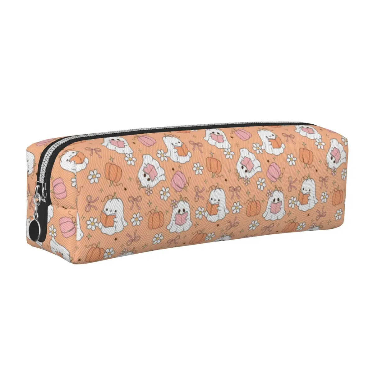 Estuches de lápices de calabaza de Halloween, caja de lápices de fantasmas bonitos, bolígrafo para niñas y niños, bolsa de almacenamiento grande, suministros escolares, regalos, papelería