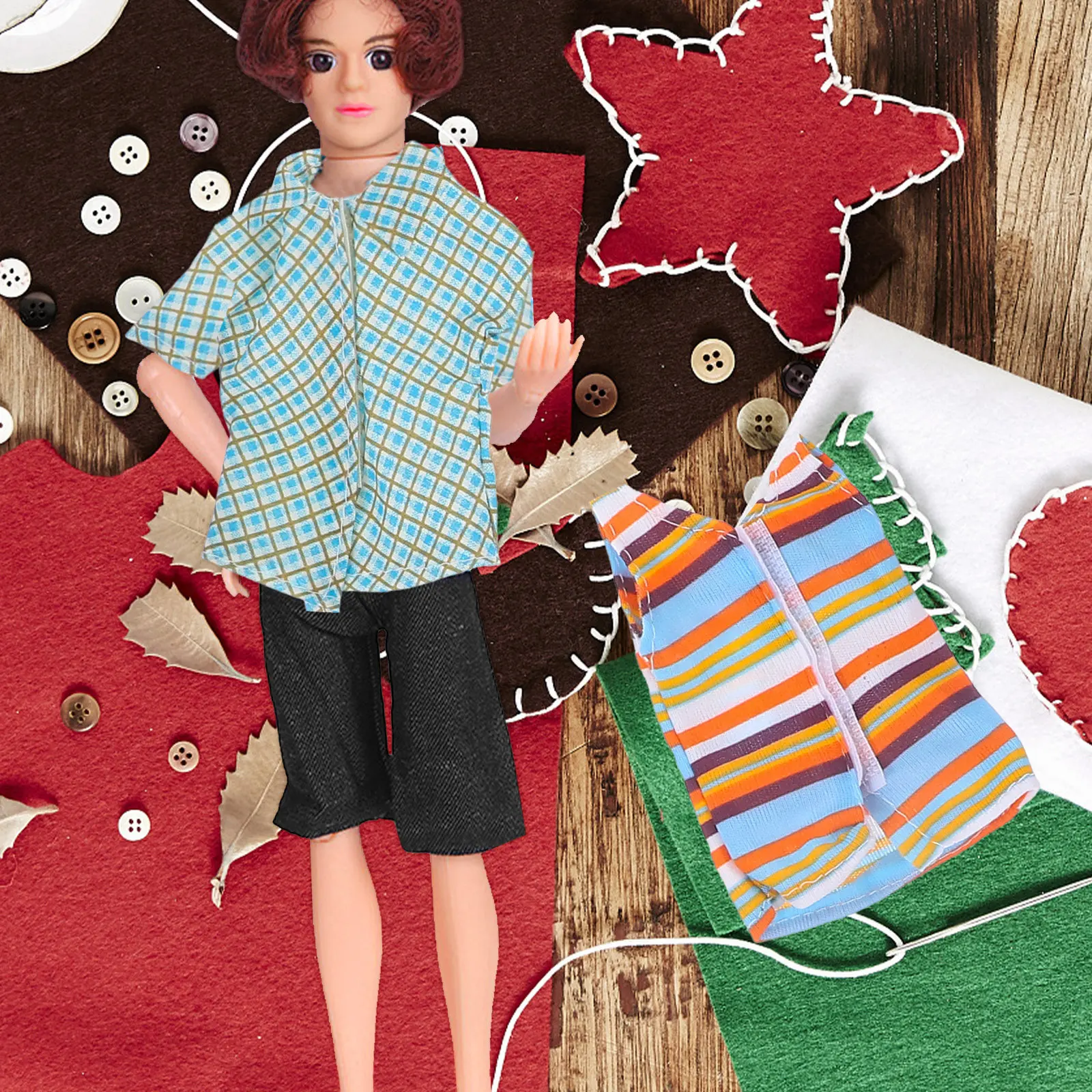 

4 комплекта миниатюрных аксессуаров для кукольного домика, игрушечная одежда для кукол, миниатюрные игрушки для девочек