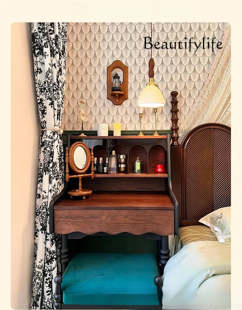 French retro solid wood Annie dresser dressing table American bedroom furniture antique style