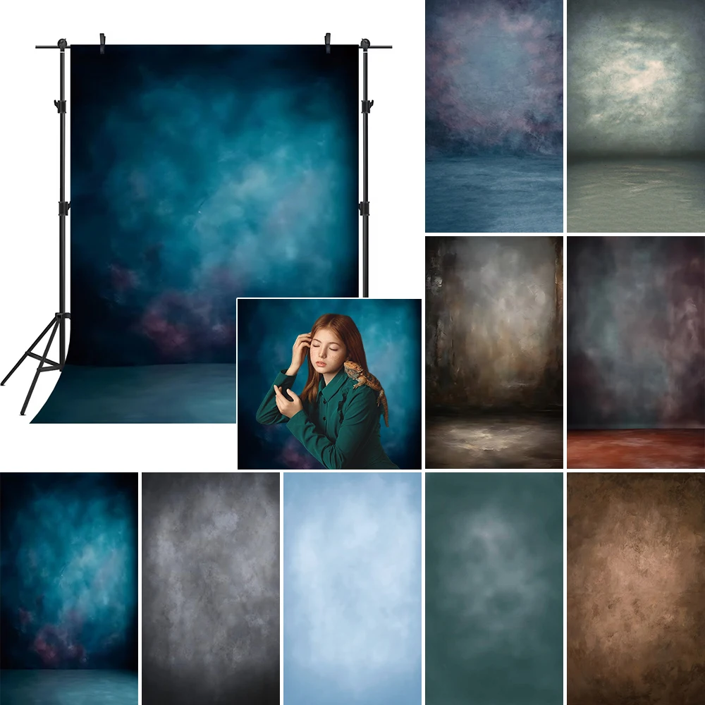 

Blue Vinyl Fabric Abstract Texture Background for Photographs Kids Family Adult Maternity Portraits Wedding Photozone Backdrop