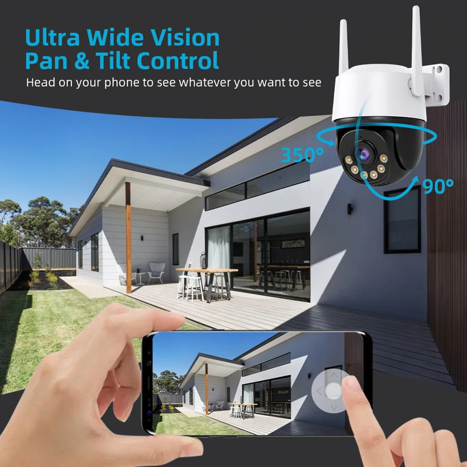 4K 8MP 2K 4MP PTZ WIFI Camera HD Outdoor IP Camera  AI Auto Tracking Security Protect CCTV Surveillance ICSEE smart home IP66