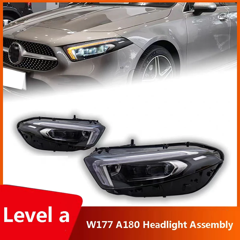 

Specially designed for A200 modification of Mercedes-Benz A-class W177 A180 headlight assembly LED lens headlight LED daytime ru