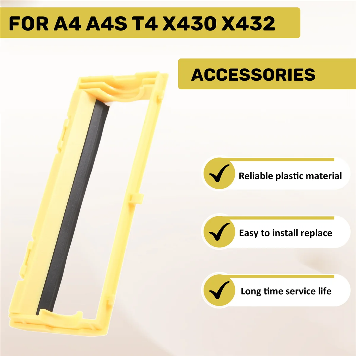 popular The Yellow Main Brush Cover of the Sweeper is Suitable for ILIFE A4 A4S T4 X430 X432
