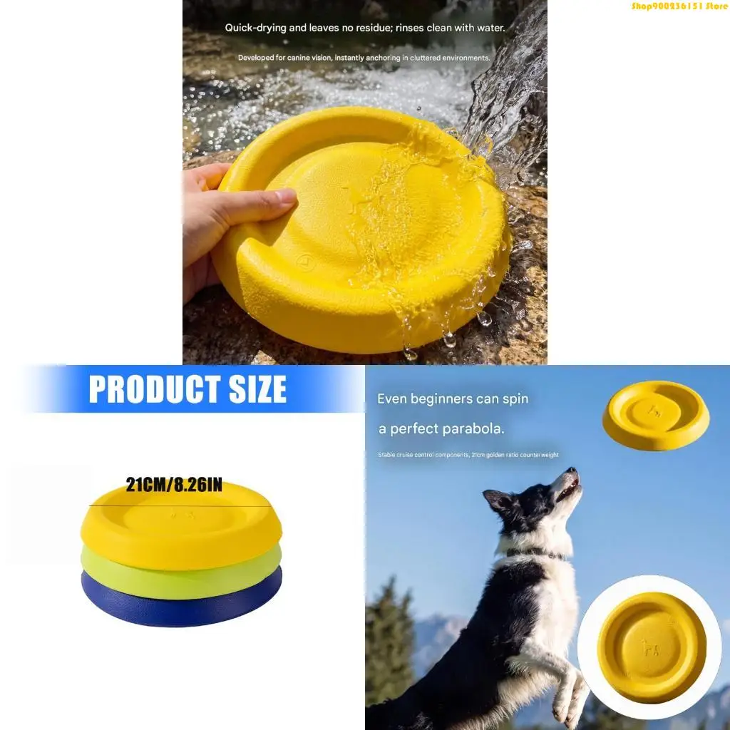 G92C Dog Flying Disc Toy for Canine Toss and Return Training, 21Cm Disc for Pet Owners Shared Activity, Single Disc Package
