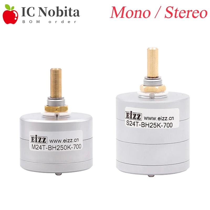 

1PCS Mono Stereo Hifi Audio Amplifier Volume Potentiometer 10K 25K 50K 100K 250K 24 Steps LOG Stepped Attenuator Copper Pin