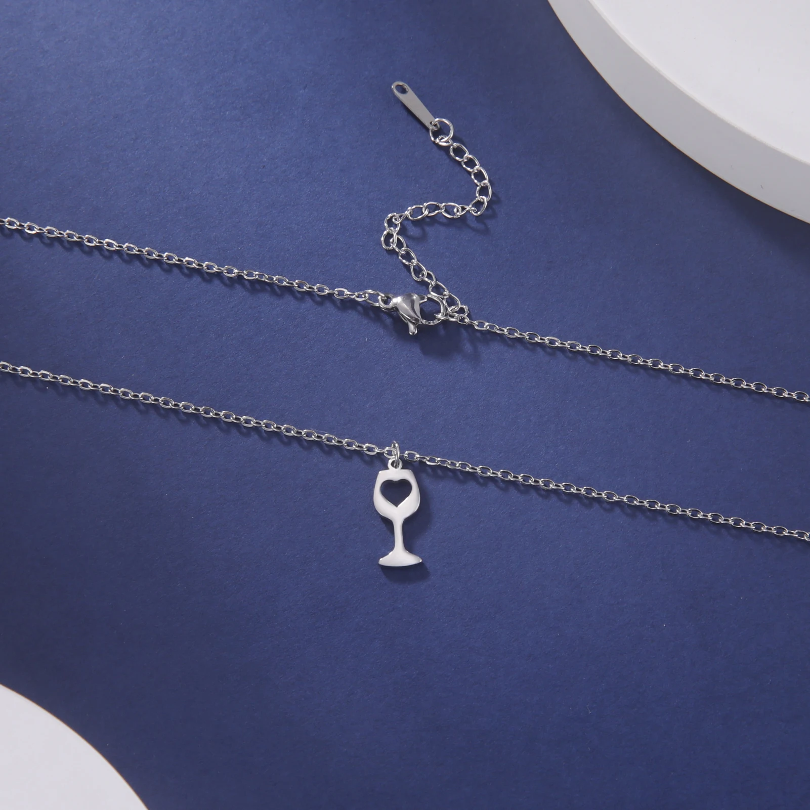 EUEAVAN 5pcs Wine Coffee Cup Bottle Pendant Stainless Steel Charms for Necklace Earrings DIY Jewelry Making Supplies Wholesale