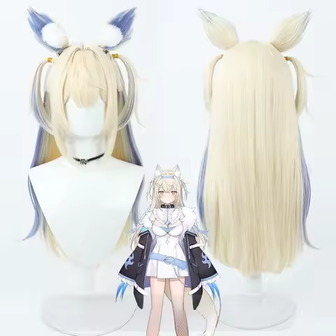Hololive EN VTuber Fuwawa Abyssgard Cosplay Wig Anime Roleplay Party Costume Prop Synthetic Hair