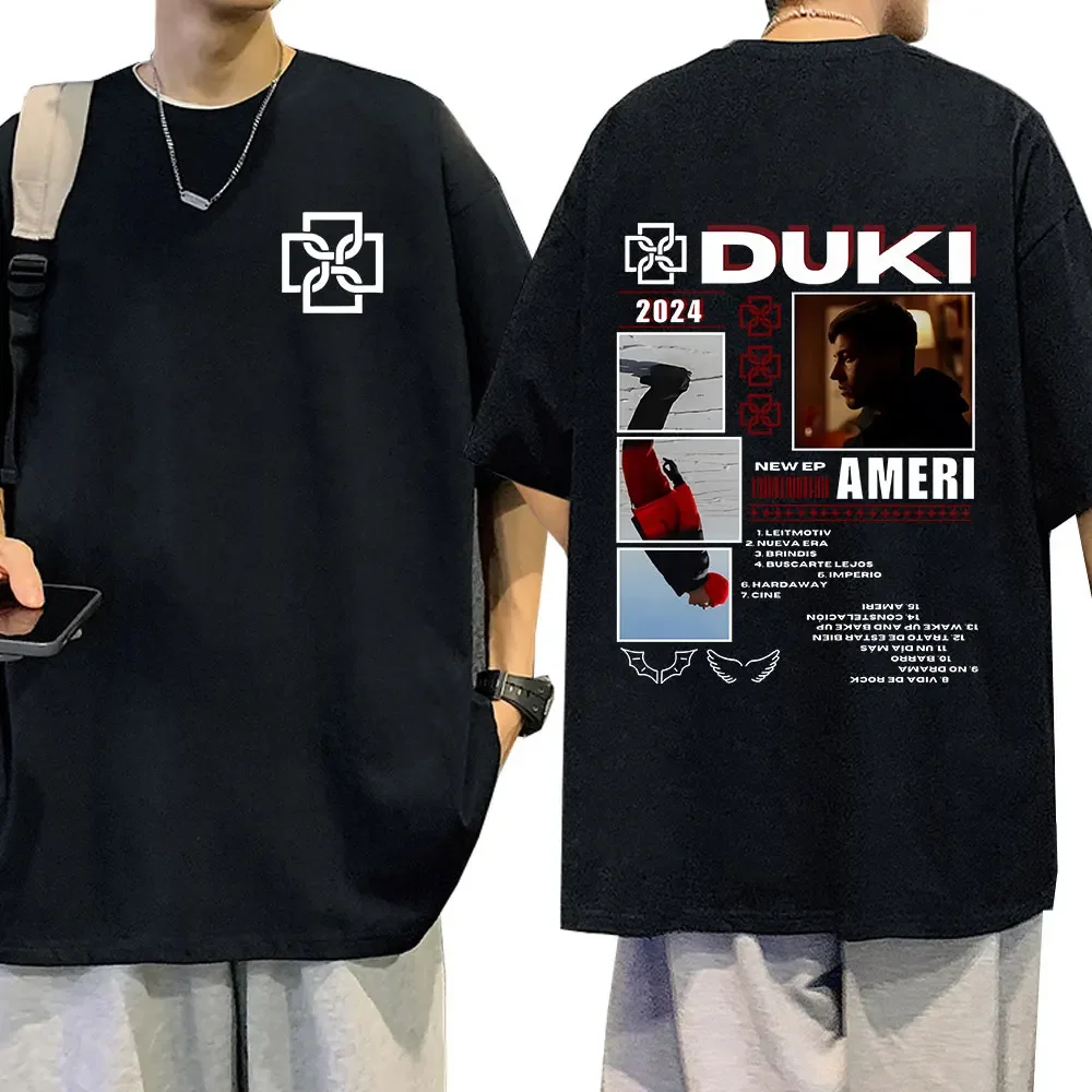 Rapper Duki Album Merch T-shirt Mens Women Clothing Cotton Oversized T-shirts Fashion Hip Hop Short Sleeve T Shirts Fans Gift
