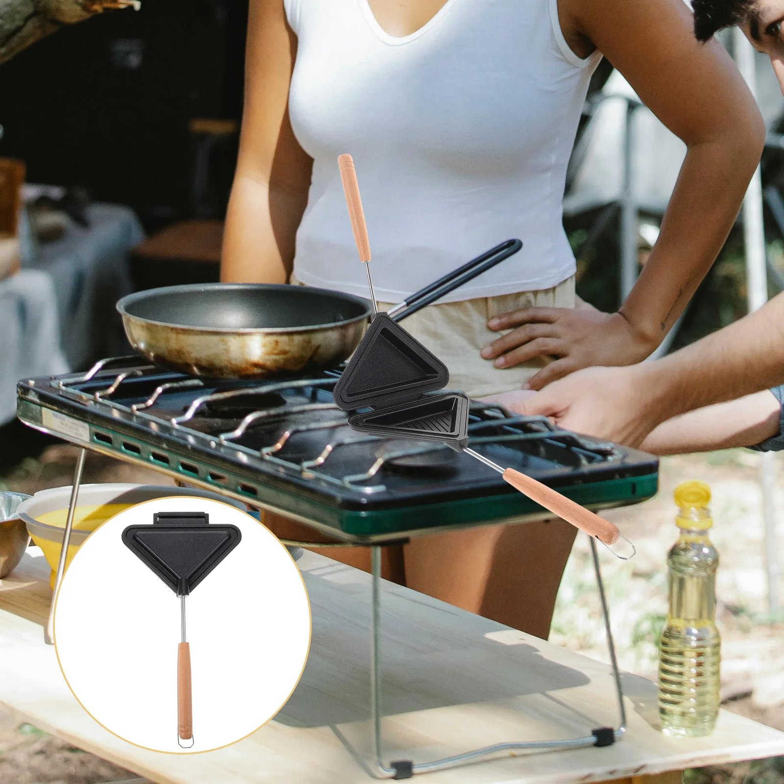

Non-Stick Sandwich Baking Mold Cast Aluminum Detachable Toast Maker Grill Pan Kitchen Essentials Sandwich Bread Mold Double