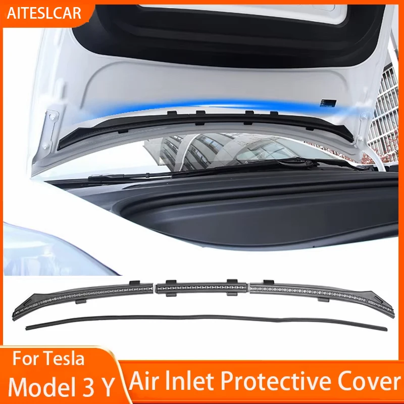 

Уплотнительные ленты для капота автомобиля, водонепроницаемая накладка на впускной клапан, передняя защита шасси, защита, автомобильные аксессуары для Tesla Model 3 Y