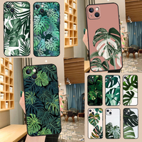 Leaves Monstera Green Case For Honor Magic 7 6 5 Lite Cover For Honor 200 400 Pro 50 70 90 X9 X8a X8b X9a X9b X9c