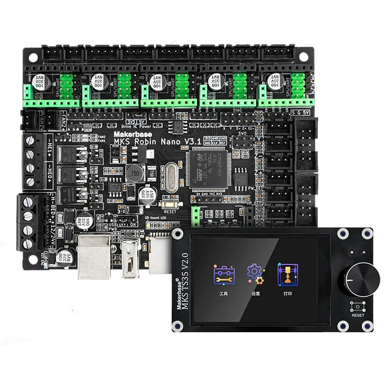 Imagem -05 - Makerbase-mks Robin Nano V3.1 3d Printer Control Board Motherboard Ts35 Tft Touch Screen Compatível com A4988 Tmc2209