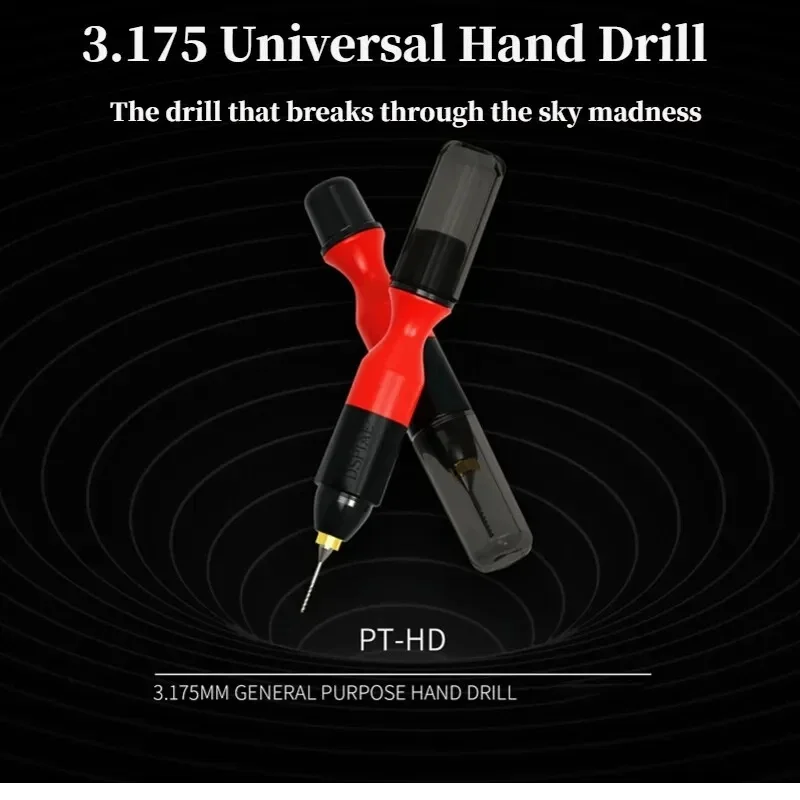 3.175mm General Purpose Hand Drill DIY Supplies Power Tool Pen Type Mini with 0.5/0.8/1.0/1.5/2.0 mm Machine Drill