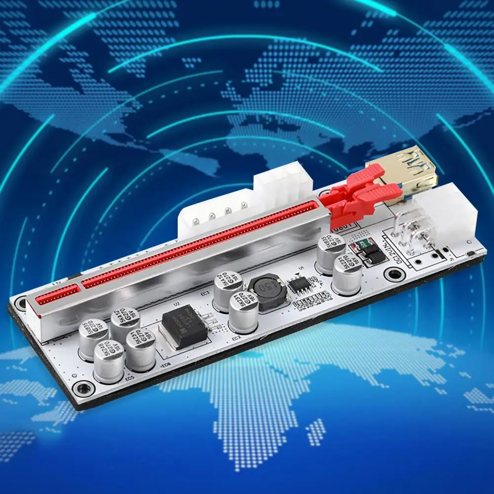 Pci-e 16x Graphics Card Slot Electric Light Indicator Professional Gpu Pci-e Riser 1x to 16x Extender Cable for Mining Eth Btc