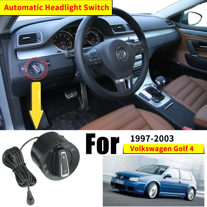 For Volkswagen VW Golf R32 Mk4 1997~2003 2002 2003 Headlight Automatic Switch Car Accessories Auto Light Upgrade Modificati