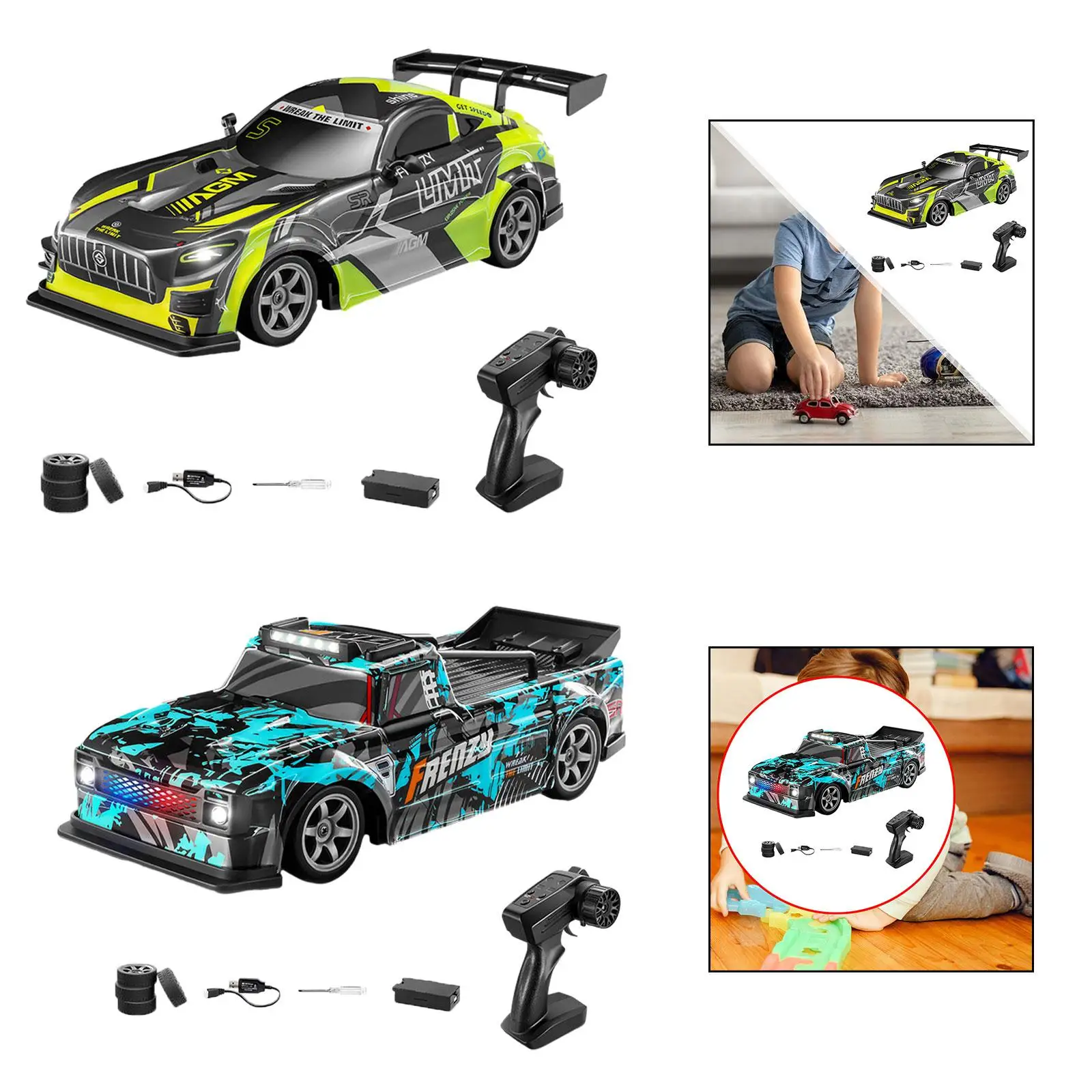 1/16 RC Drift Tyre Car Model 4WD High Speed Model Vehicle Birthday Gifts