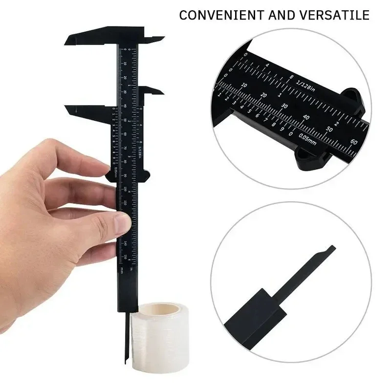 1PC Plastic Vernier Caliper Digital Display Caliper Mini Text Play Caliper Student Vernier Ruler 0 to 150mm Measuring Tool NEW