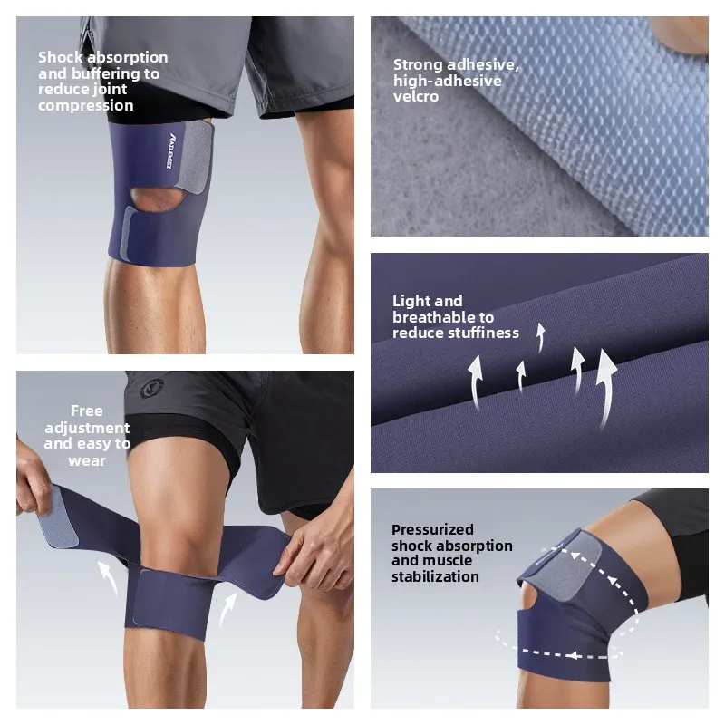 Lightweight Adjustable Sports Knee Pads Protective Covers for Men Women Running Fitness Joint Support Breathable Comfort Fit