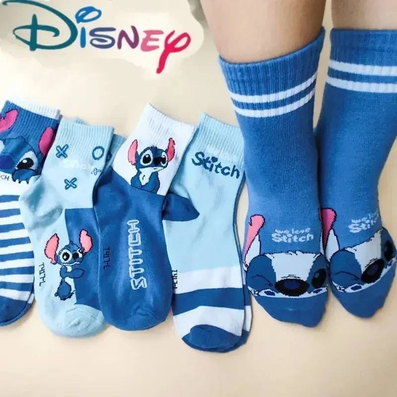 

Disney Lilo & Stitch Girls and Boys Anime Socks Kawaii Woman Short Sock Cartoon kids Socks winter warm birthday Christmars Gifts