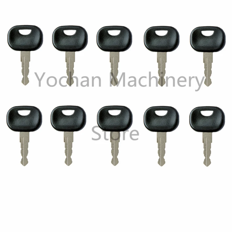 

(Set of 10) 202 Key For John Deere Volvo Heavy Equipment Excavator Loader Tractor Wheel Loaders