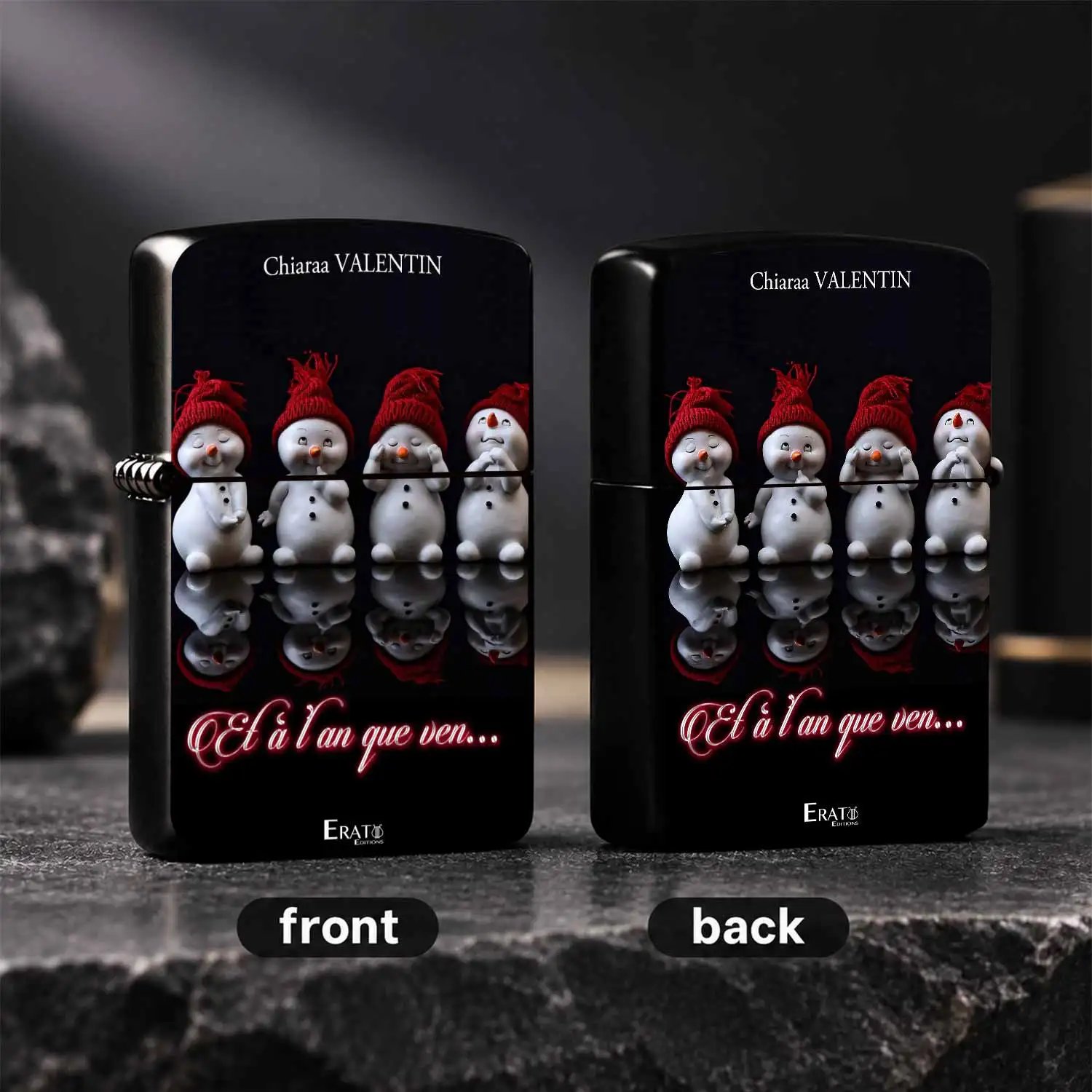 Cute Snowman Pattern Portable Lighter For Daily Use Christmas New Year Gift Idea For Friends Family Delicate Winter Themed Lighter For Indoor Outdoor Camping Candle Lighting Reliable Compact Practical Nice Present For H A Humorous And Inter