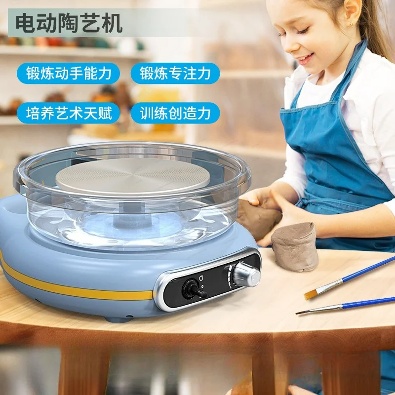 

Portable Electric Handheld Pottery Wheel for Adult Kids DIY Clay Shaping Handmade Ceramic Teaching Tools